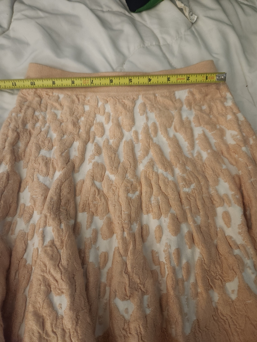 Lucy Paris Apricot Textured Floral Fit & Flare Skirt XS NWT - Picture 8 of 11